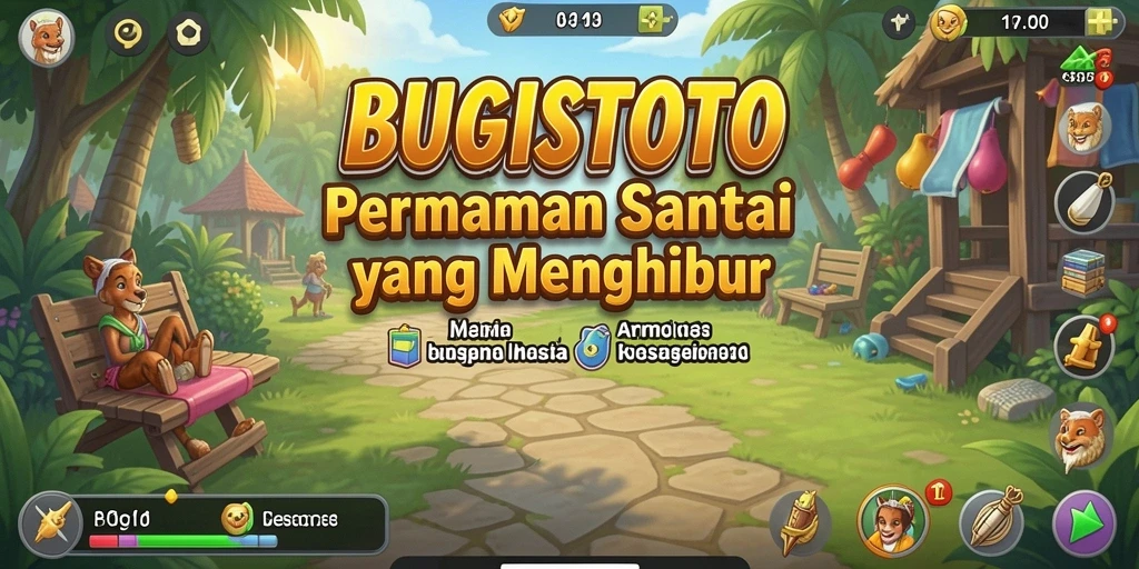 Tampilan gameplay BUGISTOTO yang penuh warna dan menarik.