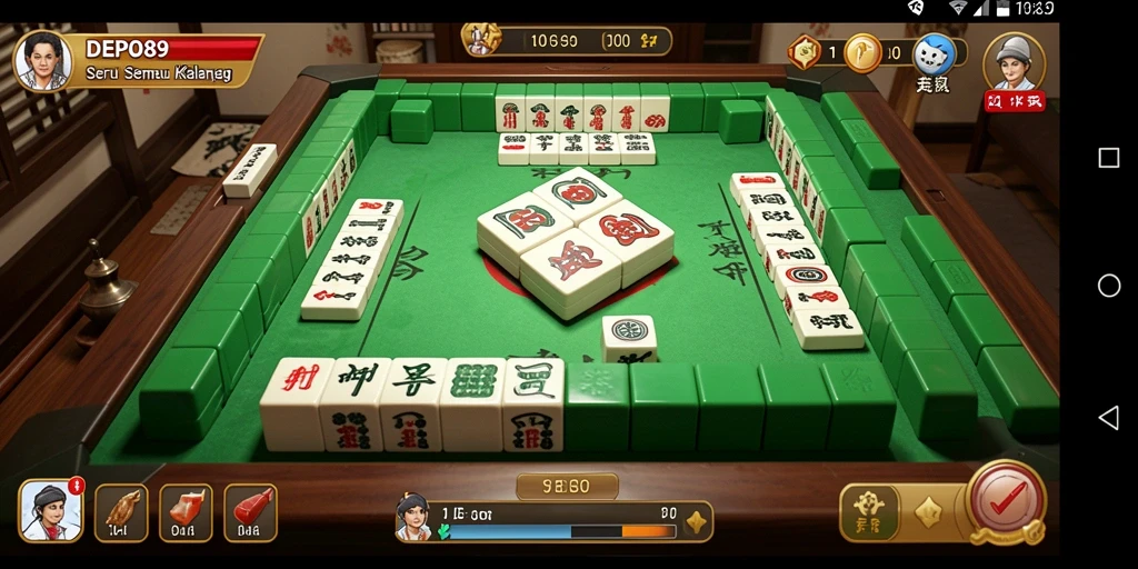 Tampilan gameplay Mahjong yang seru dan interaktif di DEPO89.