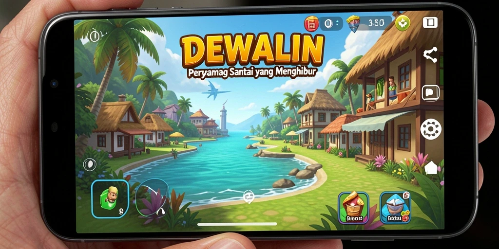 Tangkapan layar DEWALIN menampilkan suasana permainan yang ceria dan interaktif.