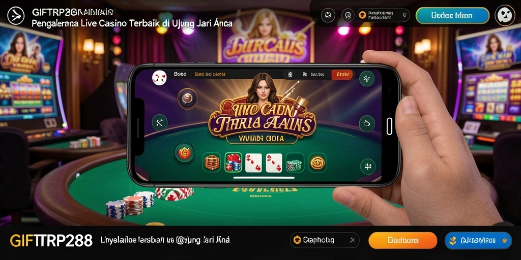 Tampilan gameplay Live Casino GIFTRP288 yang mendebarkan.