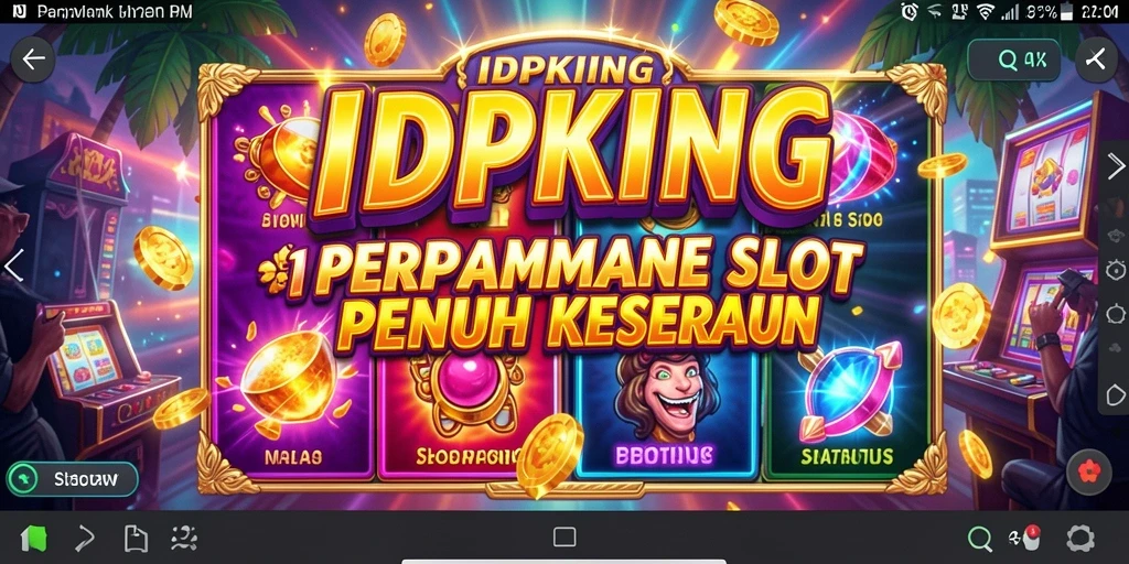 Screenshot utama IDPKING menampilkan gameplay Slot yang mendebarkan.