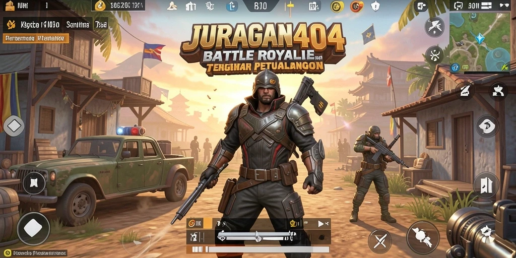 Tampilan gameplay JURAGAN404 yang mendebarkan dalam pertempuran Battle Royale.