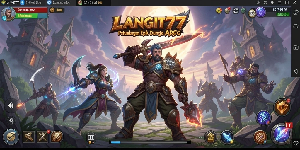 Tampilan gameplay yang mendebarkan dalam LANGIT77.
