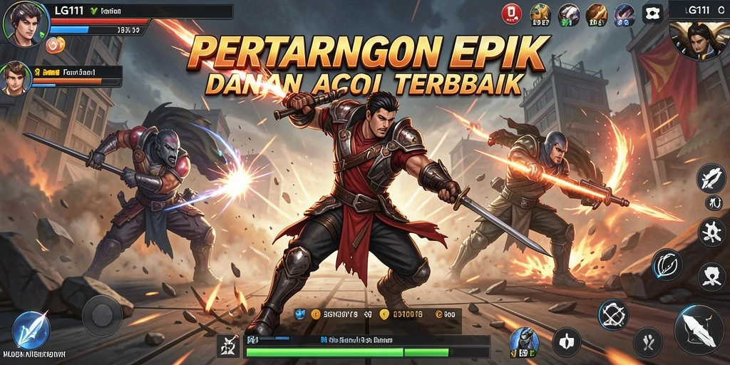 Menampilkan aksi pertarungan seru dengan grafis menawan.
