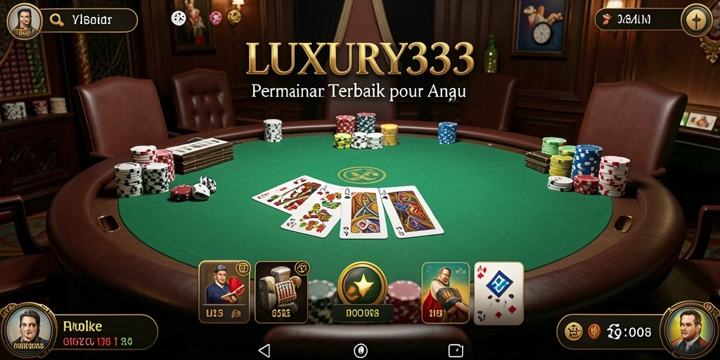 Tampilan utama LUXURY333 menampilkan antarmuka permainan poker yang menarik.