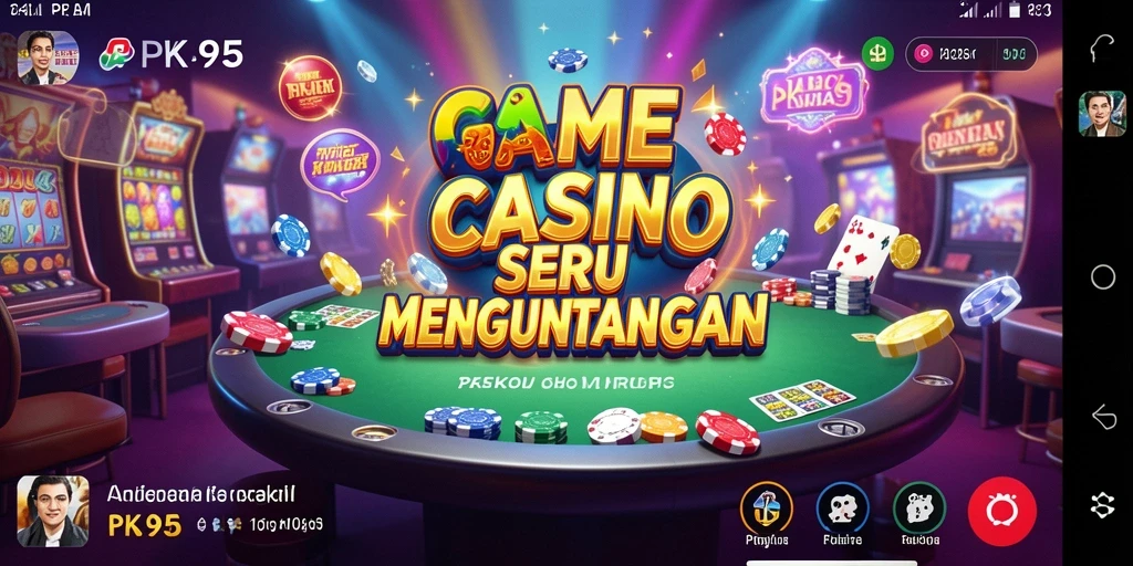 Tampilan gameplay PK95 dengan grafis kasino yang menakjubkan.