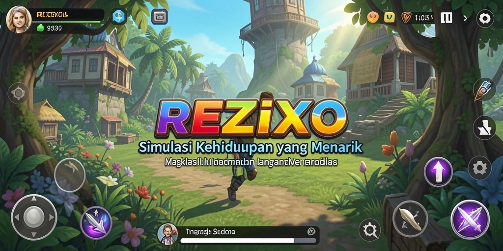 Tampilan screenshot <strong>REZIXO</strong> menampilkan gameplay simulasi yang mendalam.