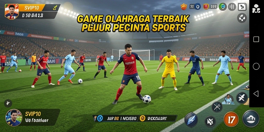 Tampilan gameplay SVIP10 yang mendebarkan saat bertanding di arena olahraga.