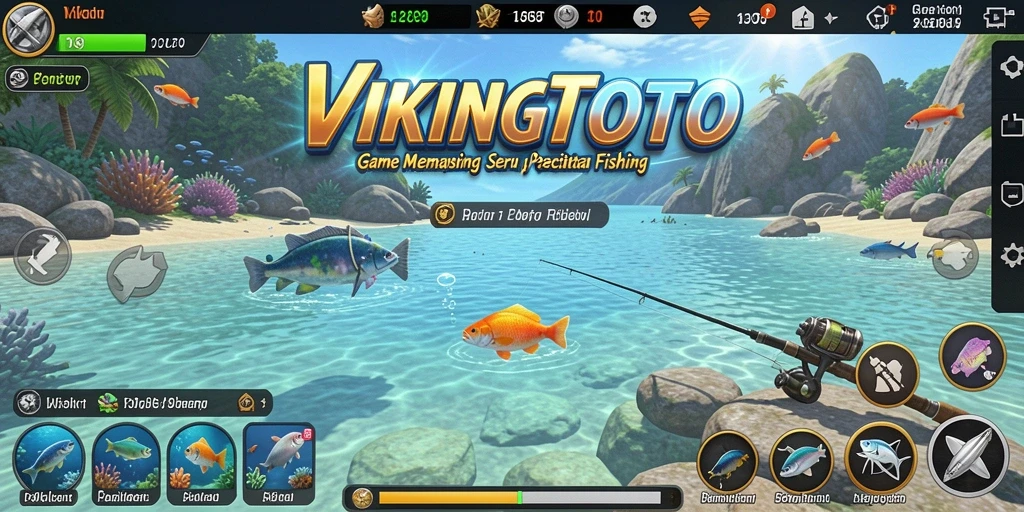 Tampilan gameplay seru di VIKINGTOTO saat menangkap ikan.