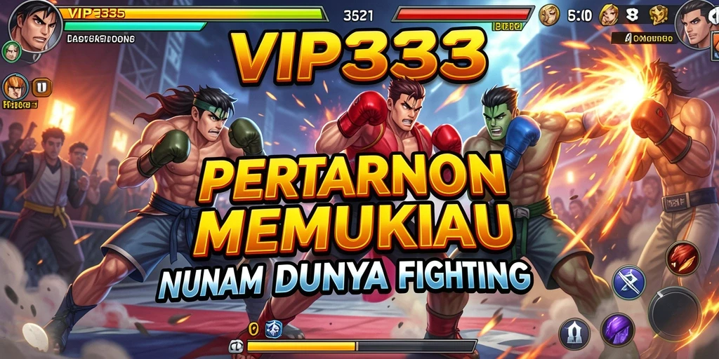 Screenshot utama VIP333 menampilkan pertarungan yang intens antara karakter-karakter kuat.