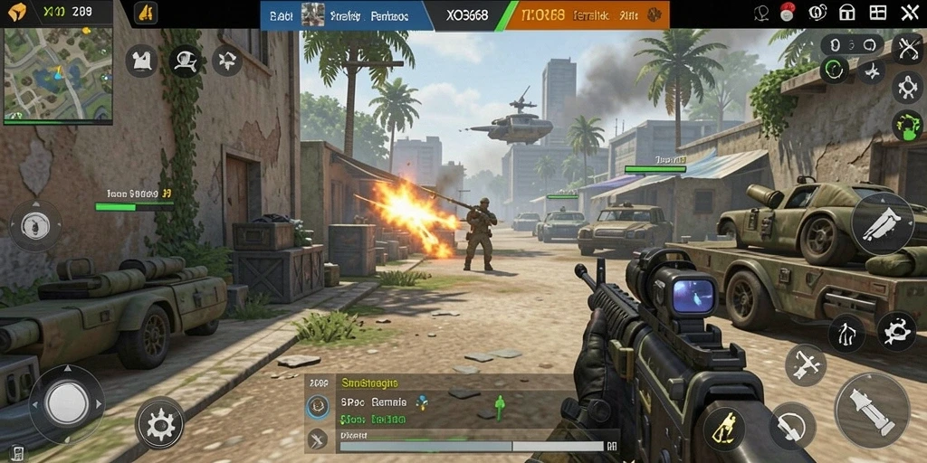 Tampilan gameplay XO368 yang penuh aksi dan strategi.